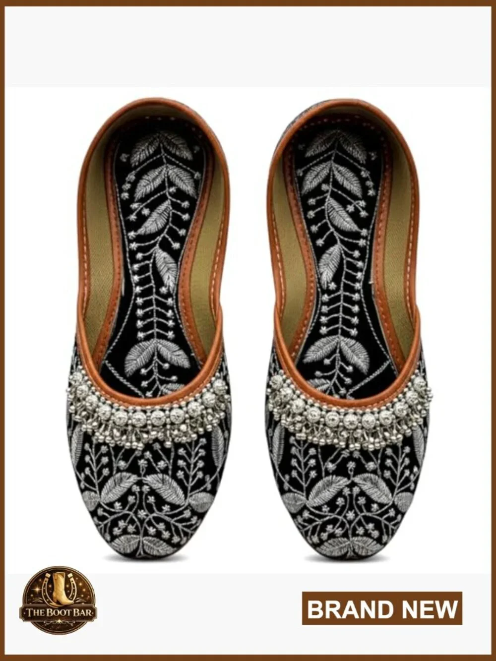 Embroidered Flats Punjabi Jutti Embellished Khussa Payal Slip Ons Party Wear